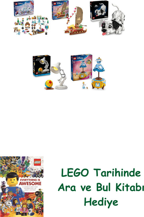® Disney Seti 397 (43273 + 43270 + 43269 + 21357 + 43266) + Ara Ve Bul Kitabı Hediye