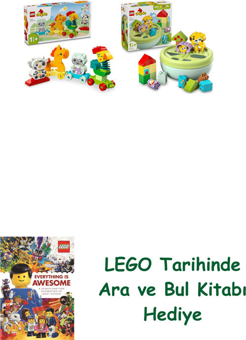 ® Duplo Seti 103 (10412 + 10441) + Ara Ve Bul Kitabı Hediye