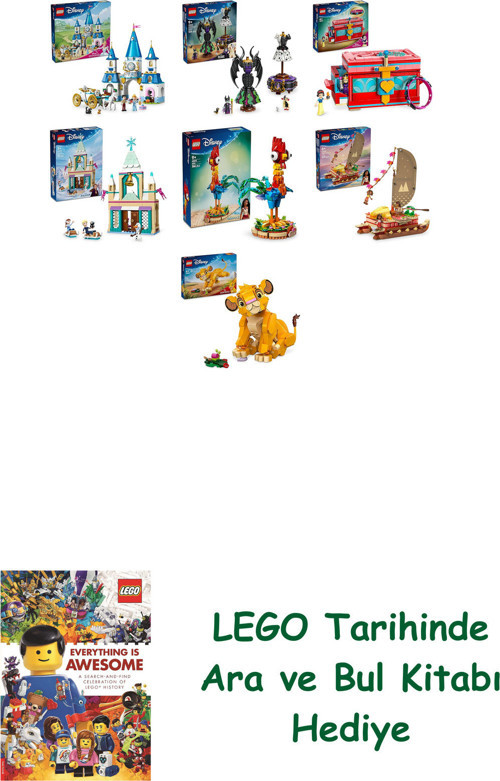 ® Disney Seti 534 (43275 + 43262 + 43276 + 43265 + 43272 + 43270 + 43243) + Ara Ve Bul Kitabı Hediye