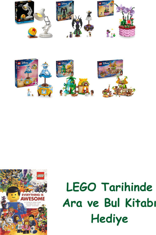 ® Disney Seti 433 (21357 + 43262 + 43237 + 43266 + 43260 + 43258) + Ara Ve Bul Kitabı Hediye