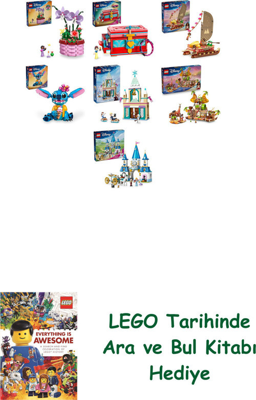 ® Disney Seti 558 (43237 + 43276 + 43270 + 43249 + 43265 + 43258 + 43275) + Ara Ve Bul Kitabı Hediye