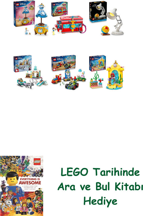 ® Disney Seti 446 (43266 + 43276 + 21357 + 43256 + 43264 + 43235) + Ara Ve Bul Kitabı Hediye