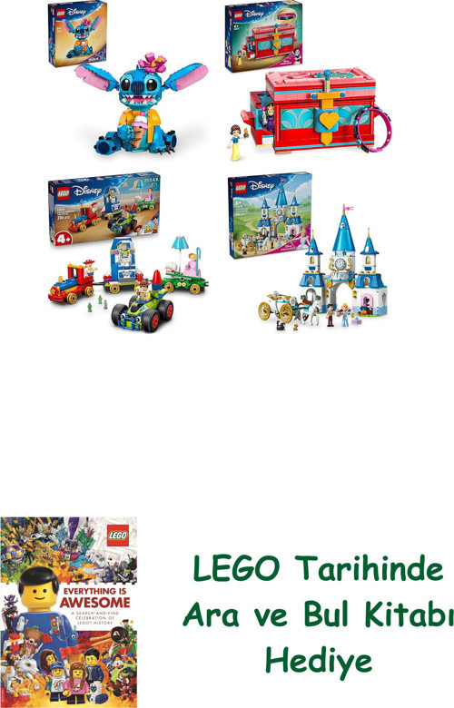 ® Disney Seti 257 (43249 + 43276 + 43264 + 43275) + Ara Ve Bul Kitabı Hediye