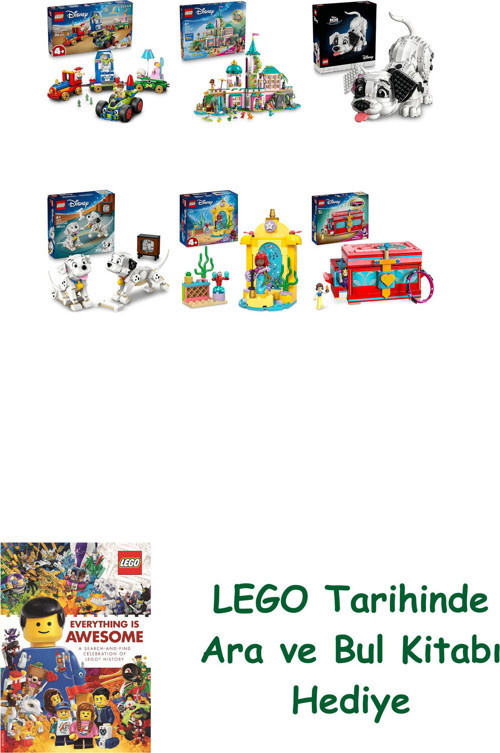 ® Disney Seti 413 (43264 + 43267 + 43269 + 43271 + 43235 + 43276) + Ara Ve Bul Kitabı Hediye