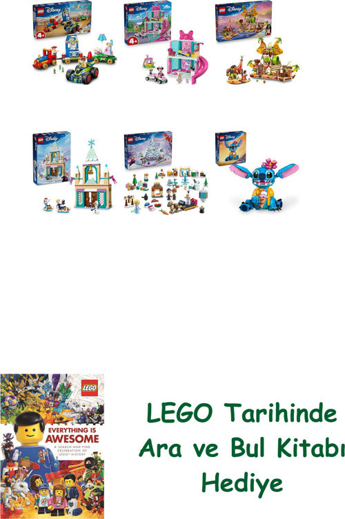 ® Disney Seti 500 (43264 + 43274 + 43258 + 43265 + 43273 + 43249) + Ara Ve Bul Kitabı Hediye