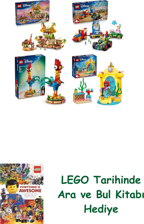 ® Disney Seti 290 (43258 + 43264 + 43272 + 43235) + Ara Ve Bul Kitabı Hediye