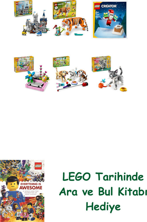 ® Creator Seti 441 (31168 + 31129 + 30692 + 31169 + 31137 + 31163) + Ara Ve Bul Kitabı Hediye