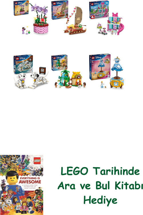 ® Disney Seti 418 (43237 + 43270 + 43274 + 43271 + 43260 + 43266) + Ara Ve Bul Kitabı Hediye