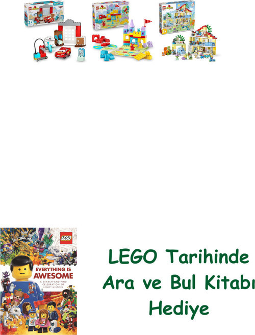 ® Duplo Seti 348 (10456 + 10450 + 10994) + Ara Ve Bul Kitabı Hediye