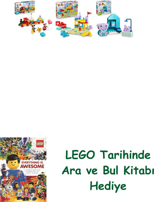 ® Duplo Seti 323 (10941 + 10450 + 10413) + Ara Ve Bul Kitabı Hediye