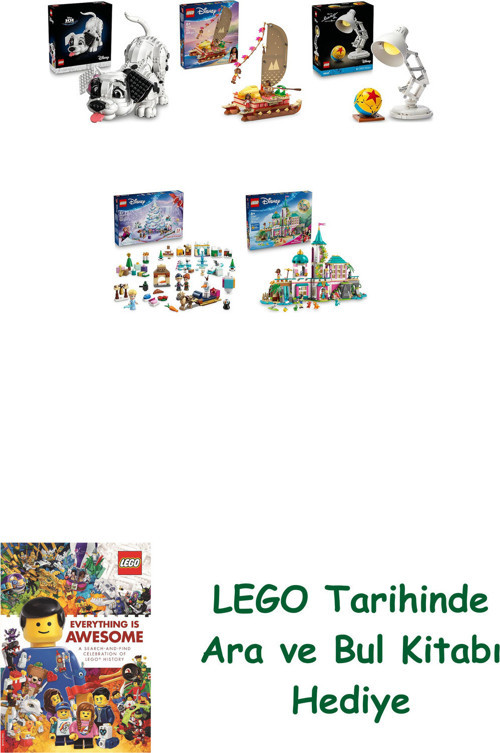 ® Disney Seti 351 (43269 + 43270 + 21357 + 43273 + 43267) + Ara Ve Bul Kitabı Hediye