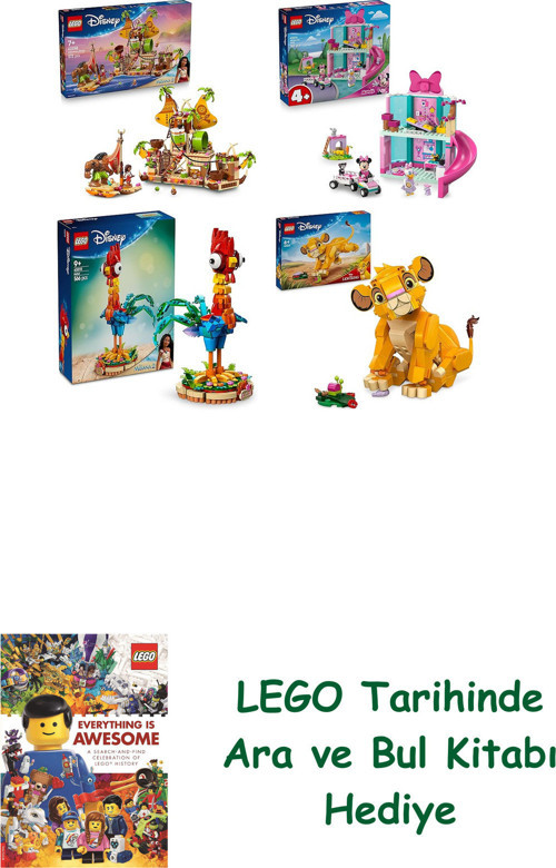 ® Disney Seti 297 (43258 + 43274 + 43272 + 43243) + Ara Ve Bul Kitabı Hediye