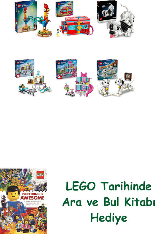 ® Disney Seti 434 (43272 + 43276 + 43269 + 43256 + 43274 + 43271) + Ara Ve Bul Kitabı Hediye