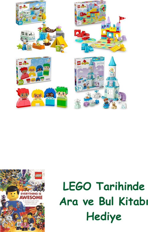 ® Duplo Seti 596 (10997 + 10450 + 10415 + 10455) + Ara Ve Bul Kitabı Hediye