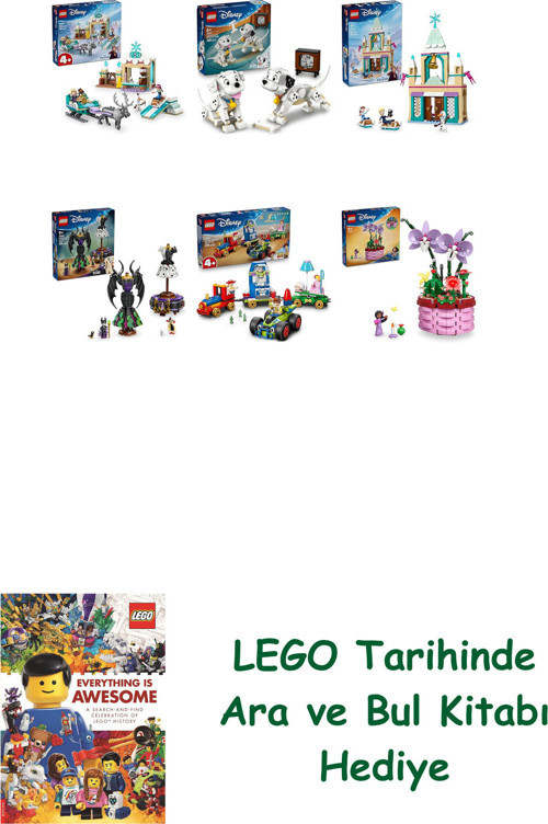 ® Disney Seti 443 (43256 + 43271 + 43265 + 43262 + 43264 + 43237) + Ara Ve Bul Kitabı Hediye