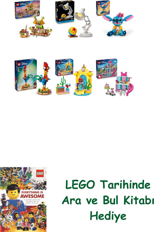 ® Disney Seti 468 (43258 + 21357 + 43249 + 43272 + 43235 + 43274) + Ara Ve Bul Kitabı Hediye