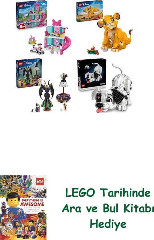 ® Disney Seti 244 (43274 + 43243 + 43262 + 43269) + Ara Ve Bul Kitabı Hediye