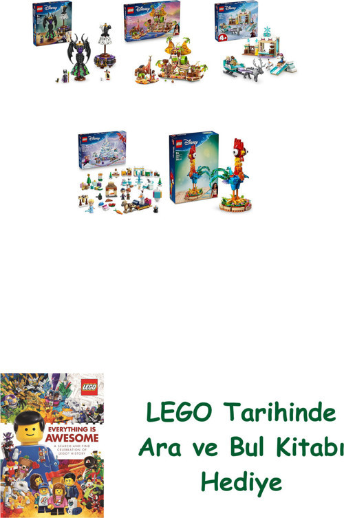 ® Disney Seti 321 (43262 + 43258 + 43256 + 43273 + 43272) + Ara Ve Bul Kitabı Hediye