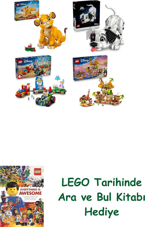 ® Disney Seti 230 (43243 + 43269 + 43264 + 43258) + Ara Ve Bul Kitabı Hediye