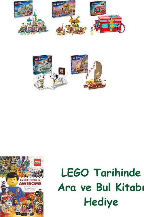 ® Disney Seti 352 (43267 + 43258 + 43276 + 43271 + 43270) + Ara Ve Bul Kitabı Hediye
