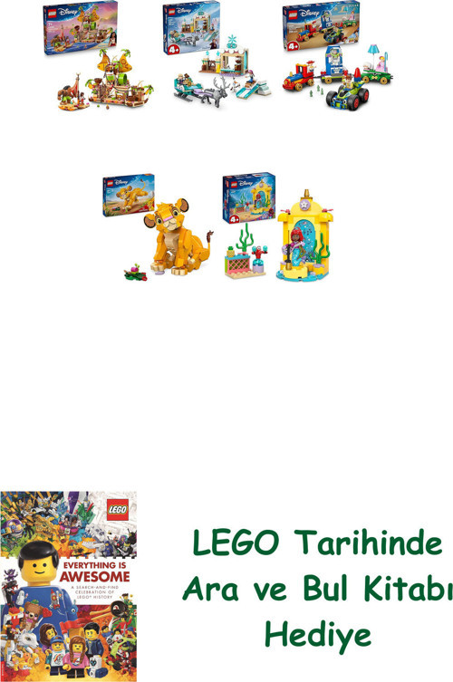 ® Disney Seti 332 (43258 + 43256 + 43264 + 43243 + 43235) + Ara Ve Bul Kitabı Hediye