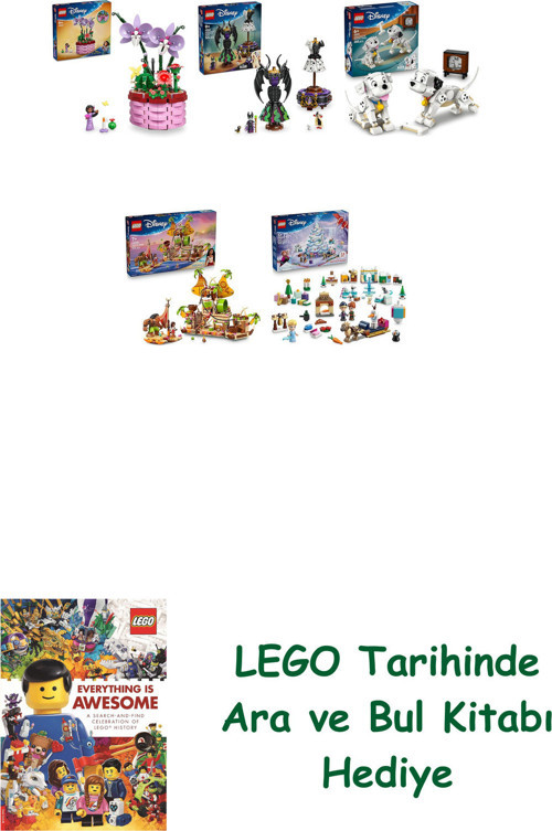 ® Disney Seti 361 (43237 + 43262 + 43271 + 43258 + 43273) + Ara Ve Bul Kitabı Hediye
