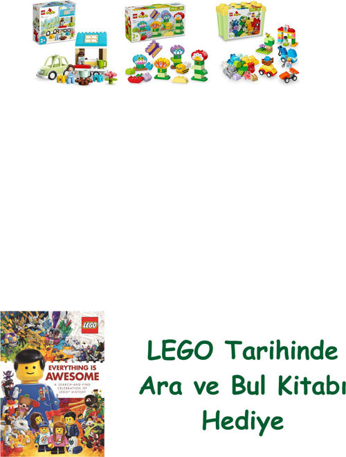 ® Duplo Seti 361 (10986 + 10444 + 10439) + Ara Ve Bul Kitabı Hediye