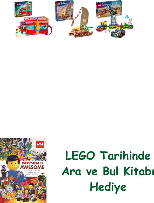 ® Disney Seti 135 (43276 + 43270 + 43264) + Ara Ve Bul Kitabı Hediye