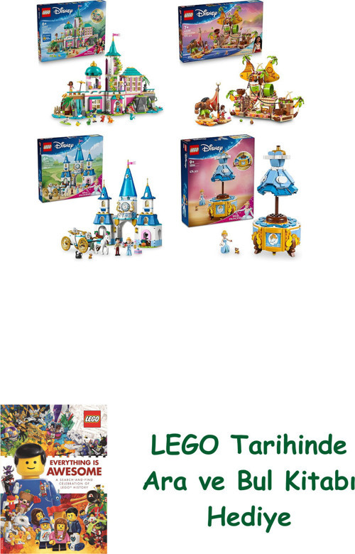 ® Disney Seti 298 (43267 + 43258 + 43275 + 43266) + Ara Ve Bul Kitabı Hediye
