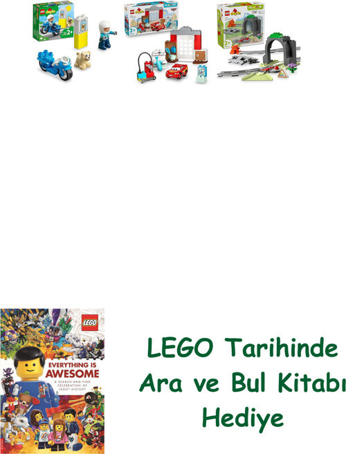 ® Duplo Seti 233 (10967 + 10456 + 10425) + Ara Ve Bul Kitabı Hediye
