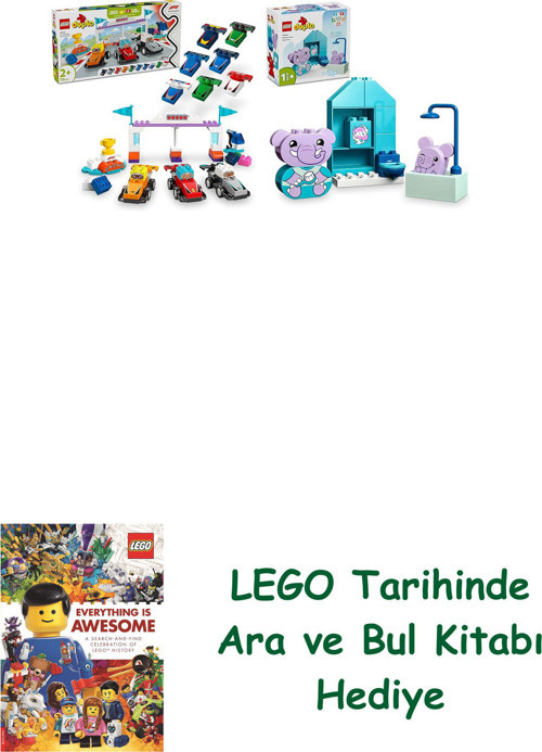 ® Duplo Seti 164 (10445 + 10413) + Ara Ve Bul Kitabı Hediye