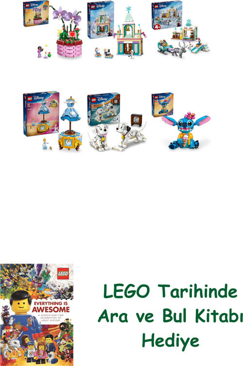 ® Disney Seti 428 (43237 + 43265 + 43256 + 43266 + 43271 + 43249) + Ara Ve Bul Kitabı Hediye