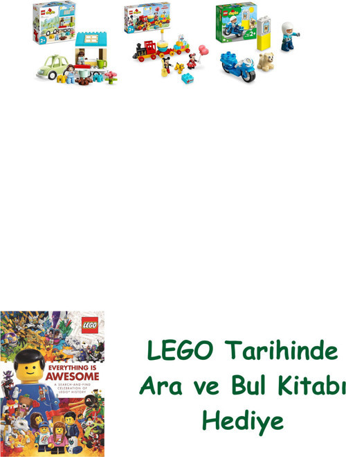 ® Duplo Seti 388 (10986 + 10941 + 10967) + Ara Ve Bul Kitabı Hediye