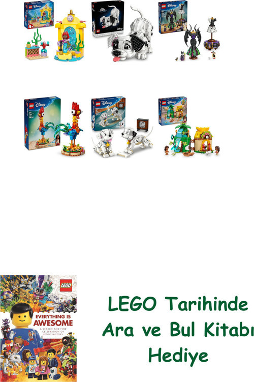 ® Disney Seti 445 (43235 + 43269 + 43262 + 43272 + 43271 + 43260) + Ara Ve Bul Kitabı Hediye