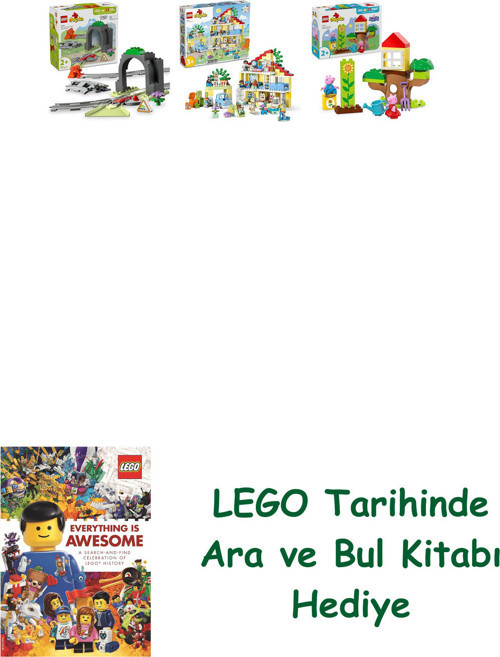 ® Duplo Seti 327 (10425 + 10994 + 10431) + Ara Ve Bul Kitabı Hediye