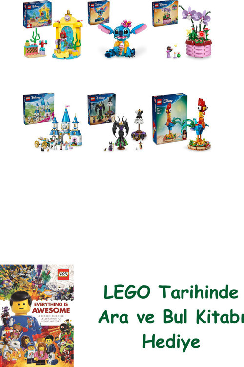 ® Disney Seti 477 (43235 + 43249 + 43237 + 43275 + 43262 + 43272) + Ara Ve Bul Kitabı Hediye