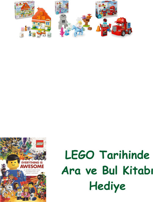 ® Duplo Seti 389 (10459 + 10418 + 10417) + Ara Ve Bul Kitabı Hediye