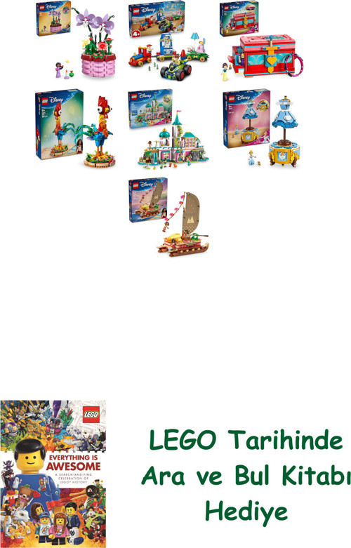 ® Disney Seti 549 (43237 + 43264 + 43276 + 43272 + 43267 + 43266 + 43270) + Ara Ve Bul Kitabı Hediye