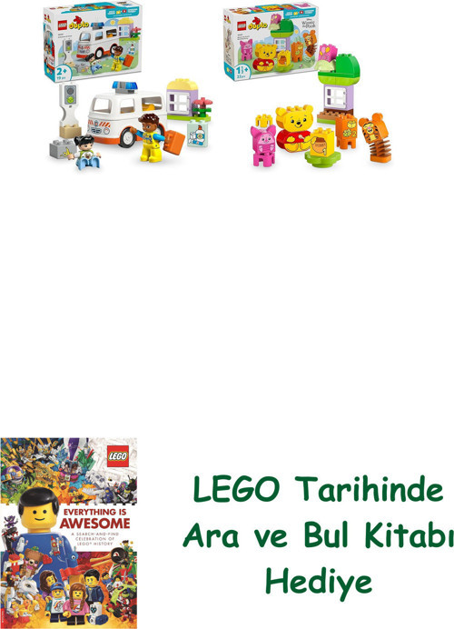 ® Duplo Seti 114 (10447 + 10457) + Ara Ve Bul Kitabı Hediye