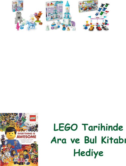 ® Duplo Seti 258 (10418 + 10455 + 10445) + Ara Ve Bul Kitabı Hediye