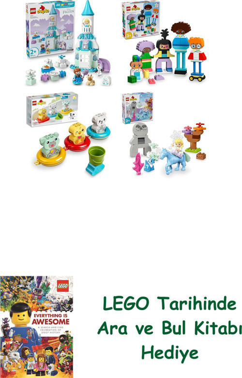® Duplo Seti 458 (10455 + 10423 + 10965 + 10418) + Ara Ve Bul Kitabı Hediye