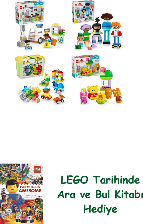 ® Duplo Seti 570 (10447 + 10423 + 10439 + 10457) + Ara Ve Bul Kitabı Hediye
