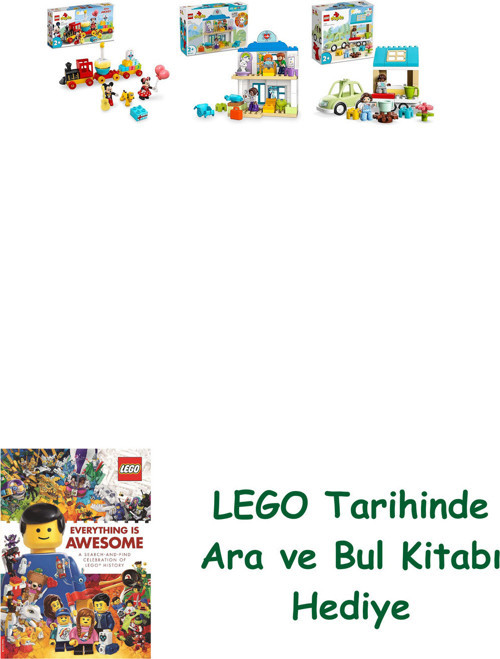 ® Duplo Seti 363 (10941 + 10449 + 10986) + Ara Ve Bul Kitabı Hediye