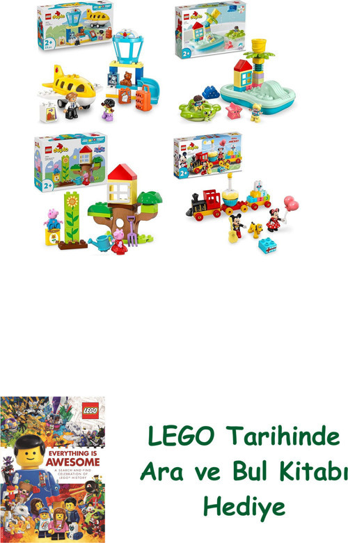 ® Duplo Seti 597 (10443 + 10989 + 10431 + 10941) + Ara Ve Bul Kitabı Hediye