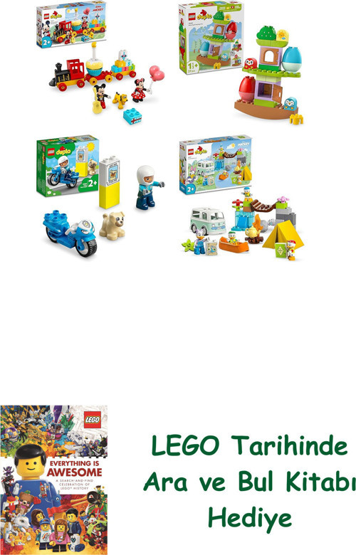 ® Duplo Seti 594 (10941 + 10440 + 10967 + 10997) + Ara Ve Bul Kitabı Hediye