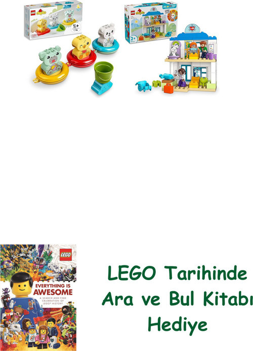 ® Duplo Seti 158 (10965 + 10449) + Ara Ve Bul Kitabı Hediye