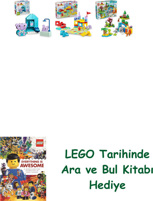 ® Duplo Seti 393 (10413 + 10450 + 10446) + Ara Ve Bul Kitabı Hediye