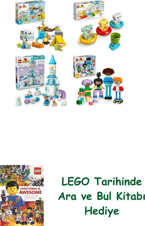 ® Duplo Seti 457 (10997 + 10965 + 10455 + 10423) + Ara Ve Bul Kitabı Hediye