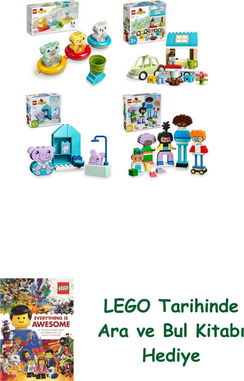 ® Duplo Seti 409 (10965 + 10986 + 10413 + 10423) + Ara Ve Bul Kitabı Hediye