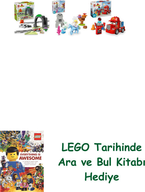® Duplo Seti 238 (10425 + 10418 + 10417) + Ara Ve Bul Kitabı Hediye